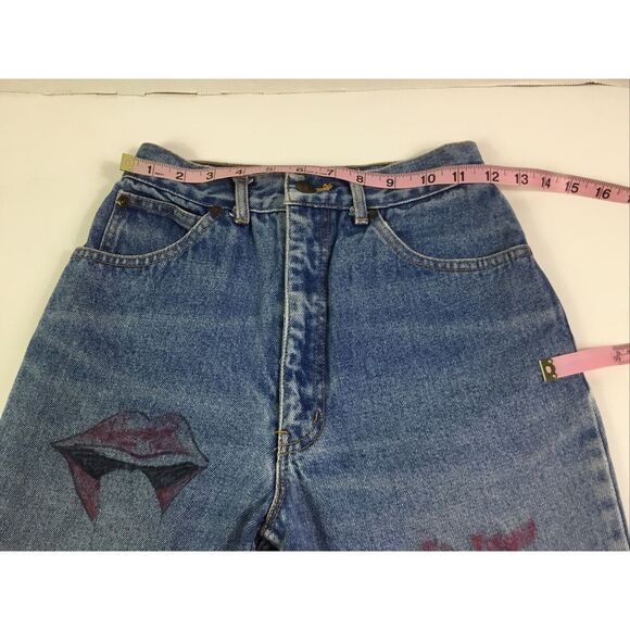 New York Jean Co womens  Jeans hand painted Mickey Minnie Mouse Size 5/6 Juniors - Picture 7 of 11